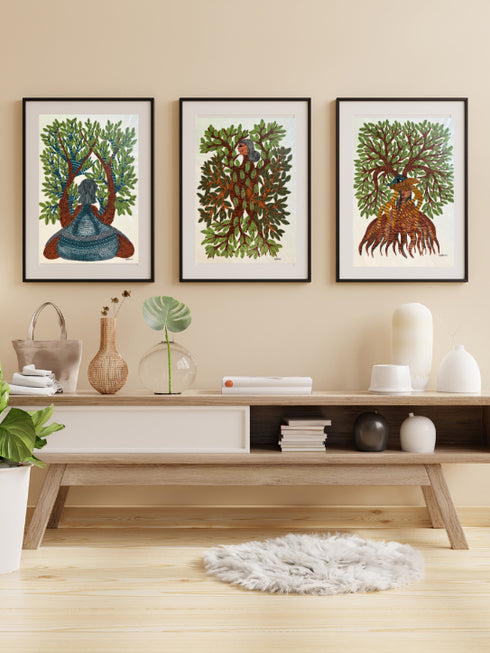 Janani Vriksha Gond Painting (11x15 IN)